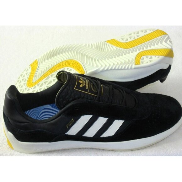 Adidas Men's Puig Suede Skate Soccer Shoes Black White Sizes IE3141 NIB - Picture 2 of 5